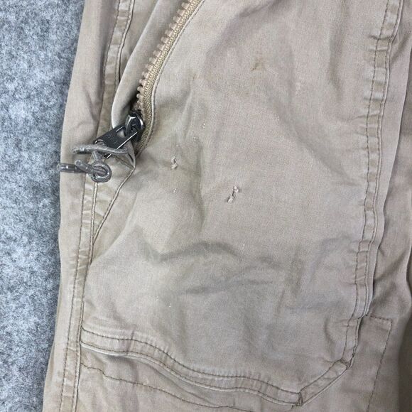 Abercrombie & Fitch Pants Mens 31x32 Beige Paratrooper Vintage Y2K Slim Straight - Picture 4 of 11